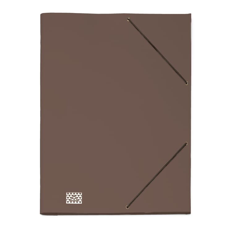 9 compartments folder cardboard, Brown