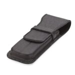 Leather Double Pen Case Black