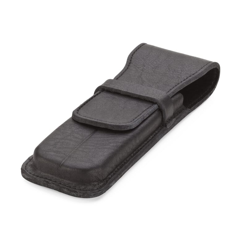 Sonnenleder Astuccio per matite doppio, Nero