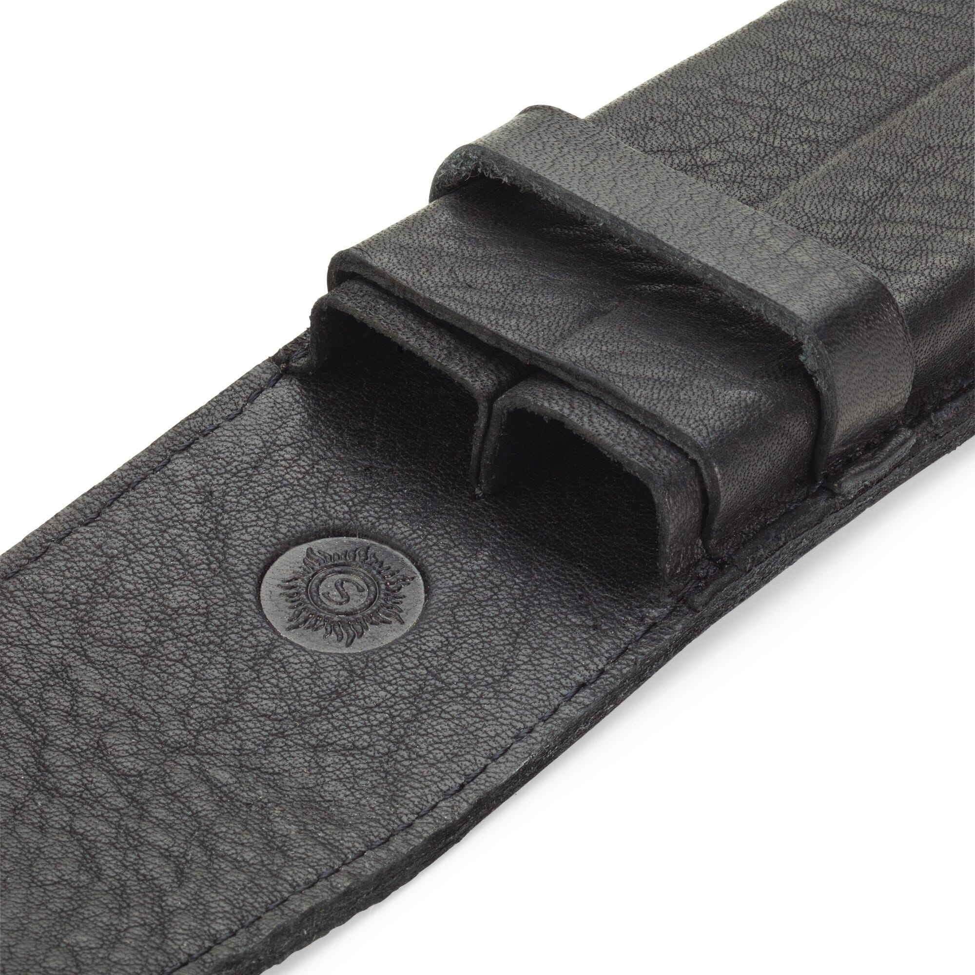 Leather Double Pen Case, Black | Manufactum
