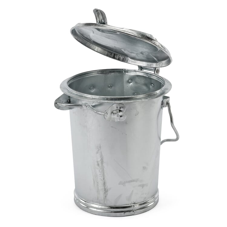 Zinc-Plated Dustbin with Clamping Bracket