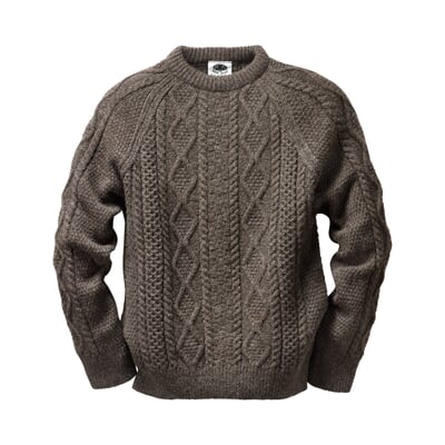 Black Sheep Aran sweater, Brown Manufactum