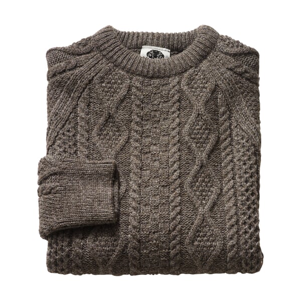 Black Sheep Pull-over Aran Marron