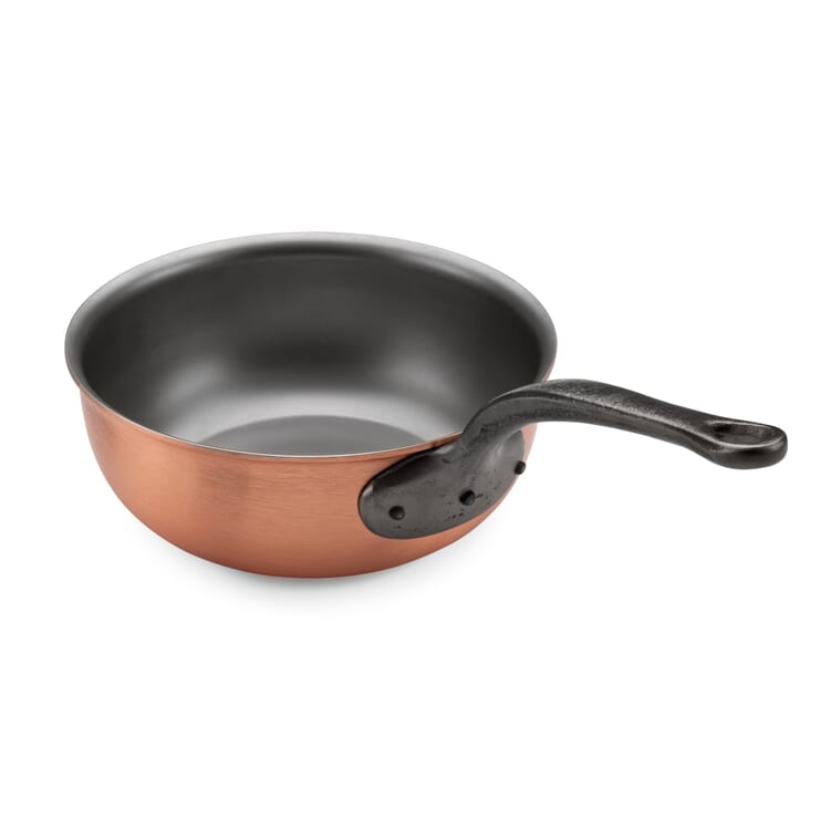 Heavy copper sauté pan