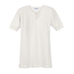 Camicia da uomo a mezza manica in jersey Bianco