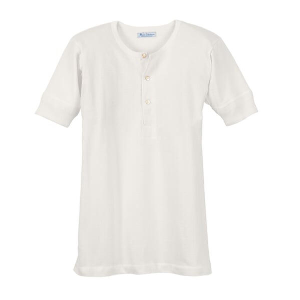 Herenoverhemd Jersey Halve Mouw Wit