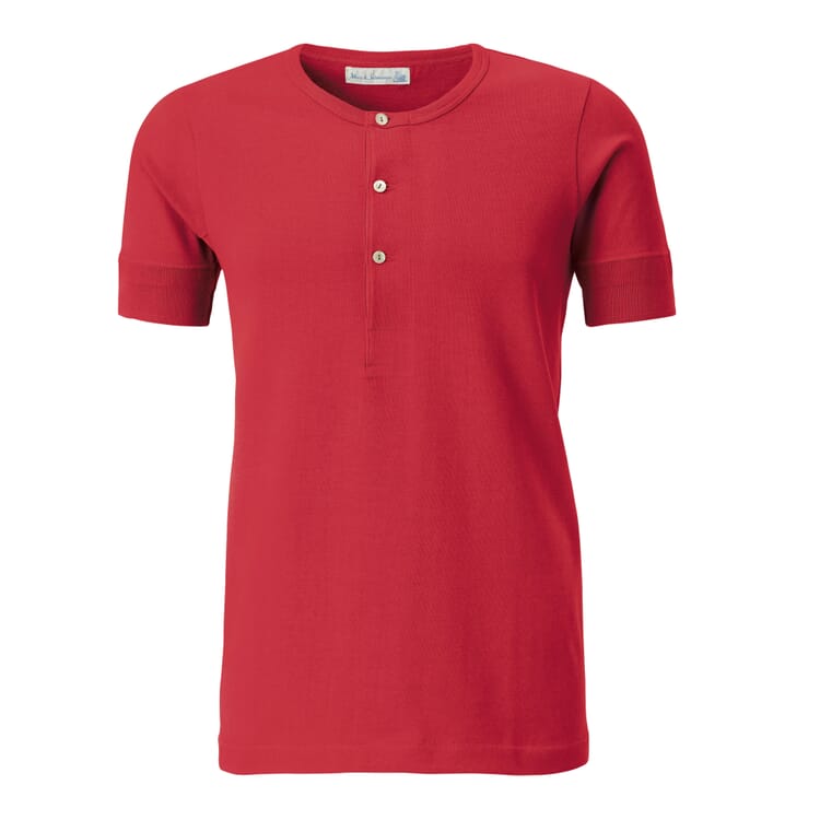 Halværmet skjorte i jersey til mænd, Rød