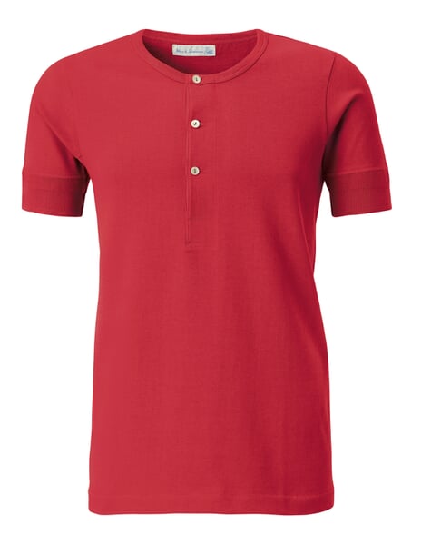 Herrenshirt Jersey Halbarm Rot