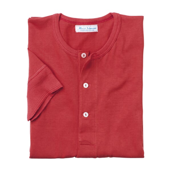 Herrenshirt Jersey Halbarm Rot