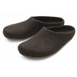 Zapatilla de fieltro de oveja del Jura Marrón oscuro