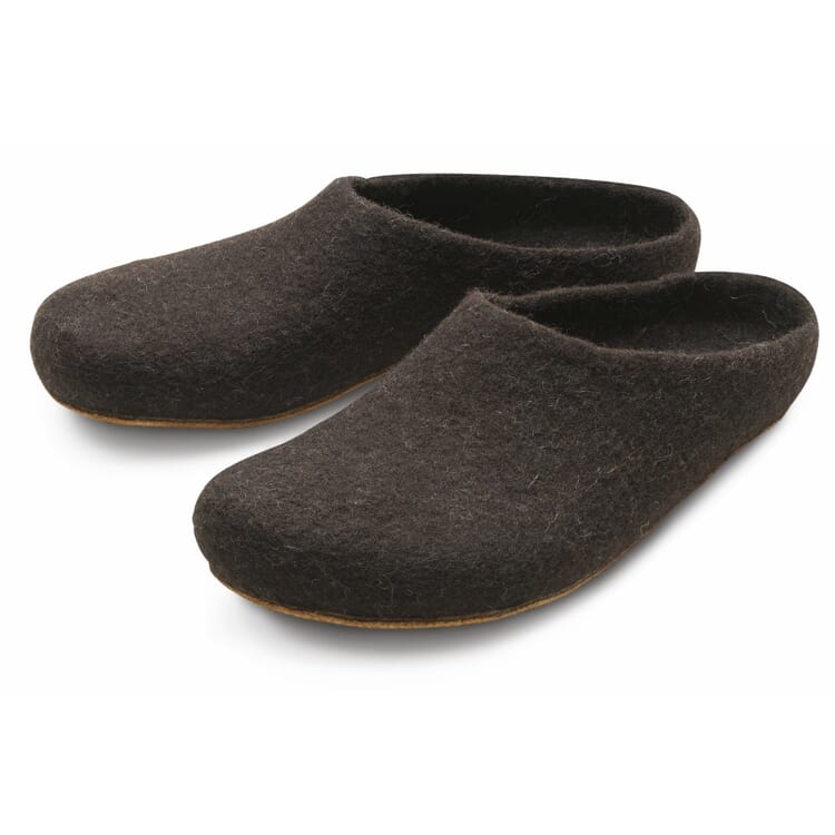 Zapatilla de fieltro de oveja del Jura, Marrón oscuro