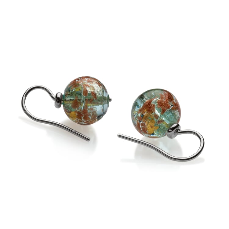 Boucles d'oreilles en verre de Murano, Aquarelle