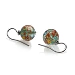 Murano Glass Dangle Earrings Watercolor