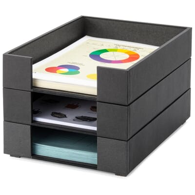 Tray DIN A4 stackable, Black
