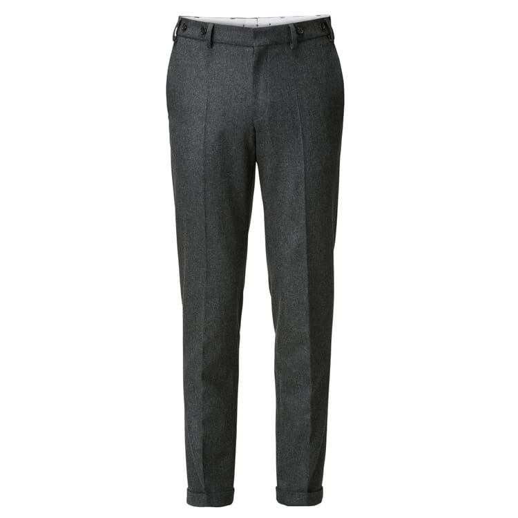 Men's Flannel Trousers, Mottled Anthracite