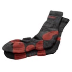 Sports stocking merino wool Anthracite red