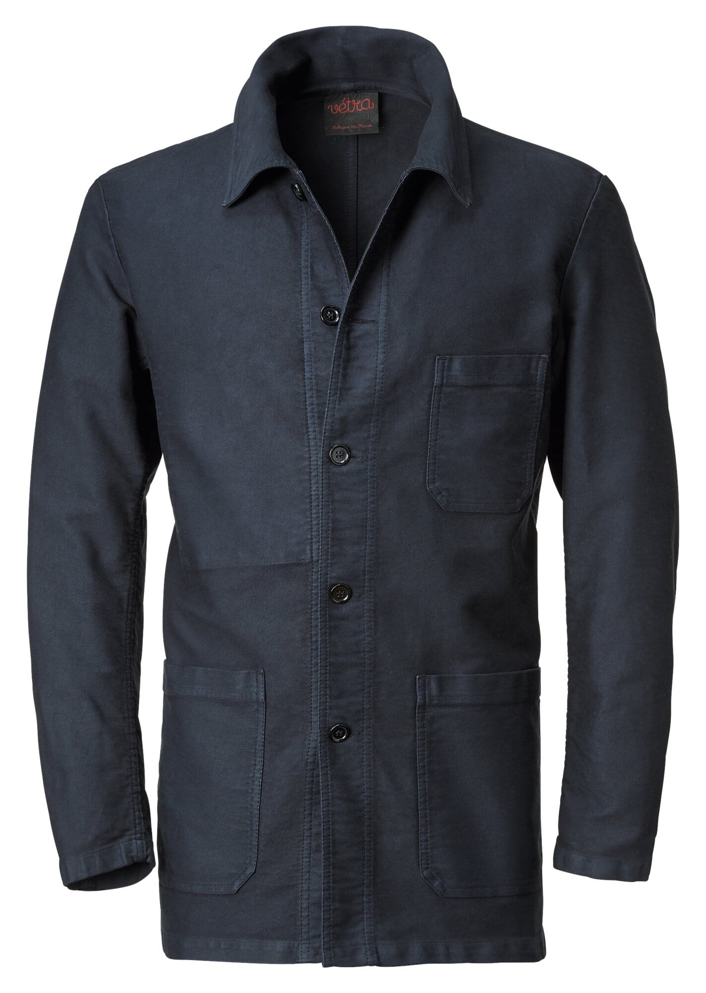 Mens jacket moleskin, Night blue | Manufactum