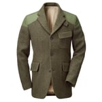 Nigel Cabourn Herrenjacke Harris-Tweed Oliv