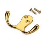 Brass Double Hook by Smedbo