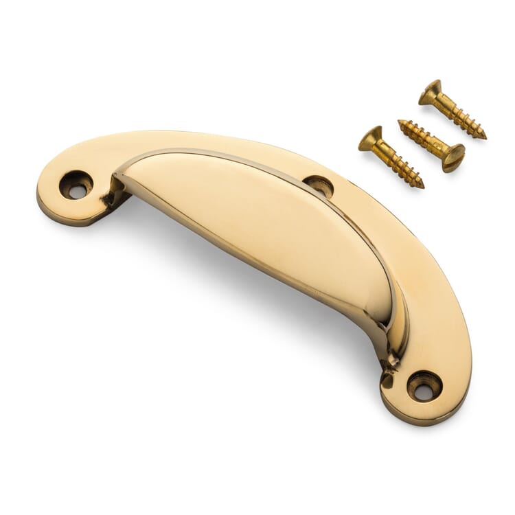 Shell handle brass
