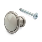 Drawer Knob with Porcelain Inlay