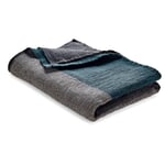 Waffle Piqué Towel Lyocell Linen Anthracite-Teal Sauna Towel