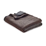 Waffle Piqué Towel Lyocell Linen Anthracite-Brown Shower Towel