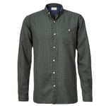 Knowledge Cotton Apparel Flanellhemd Marine-Grün