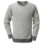 Knowledge Cotton Apparel Herrenpullover Wolle Baumwolle Grau-Natur