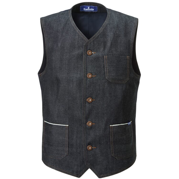 Gilet en denim pour homme, Bleu