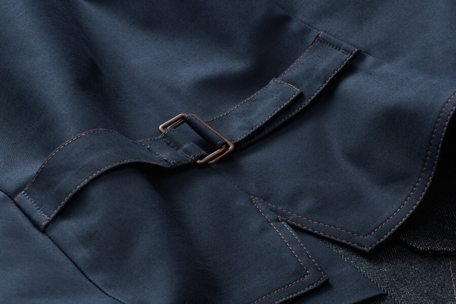 Herren-Denimweste Blau, Detailsicht