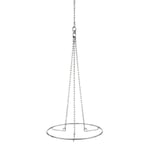 Stainless Steel Suspension for Bird Feeder Made of Ceramic