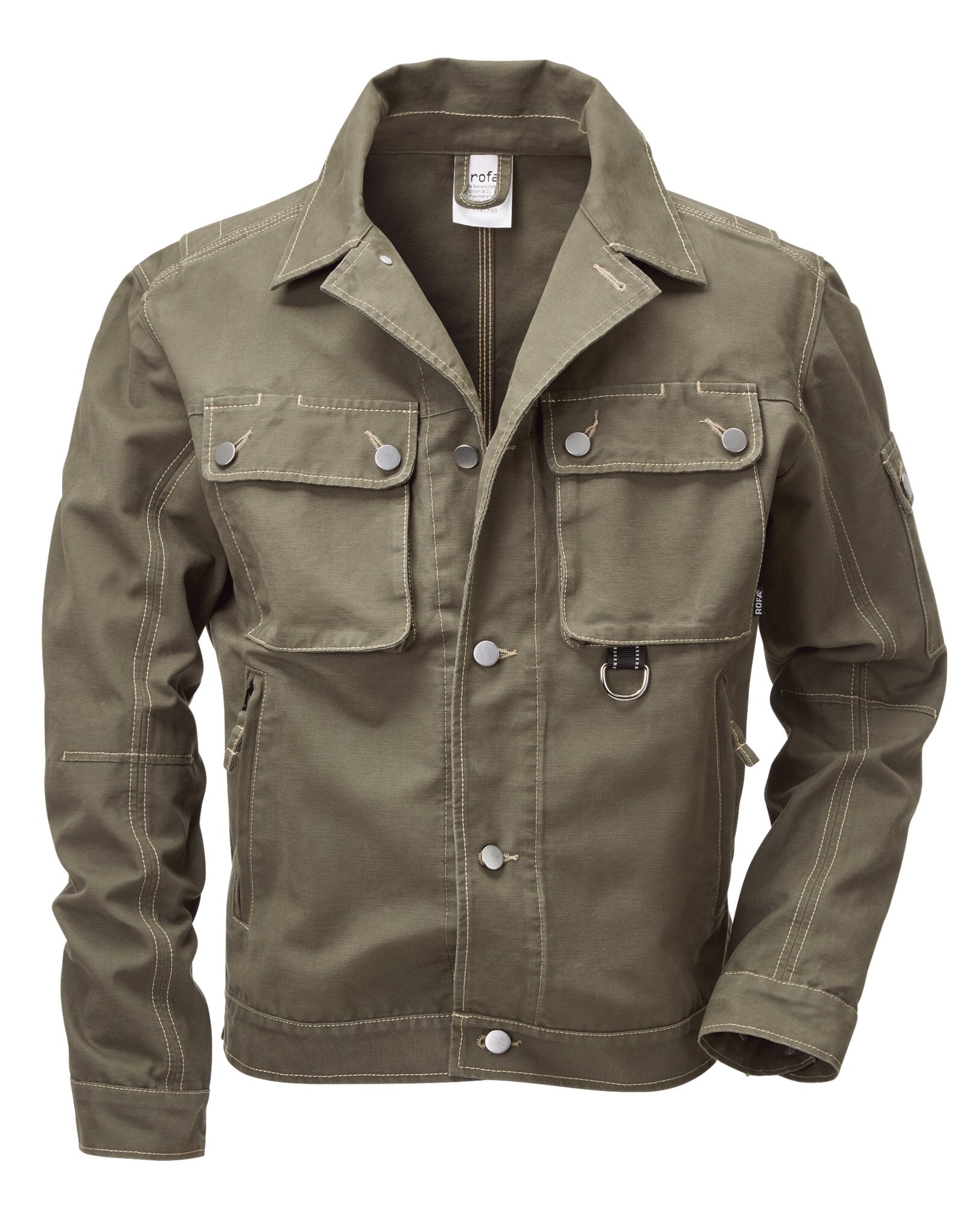 Rofa men work jacket cotton canvas, Olive | Manufactum