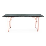 Table et chaise longue LTL Piètement RAL2001 Orangé rouge