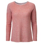 Seldom Damen-Raglanpullover Rot-Grau