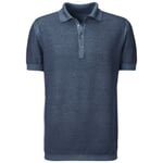 Seldom Herren-Poloshirt Mittelblau