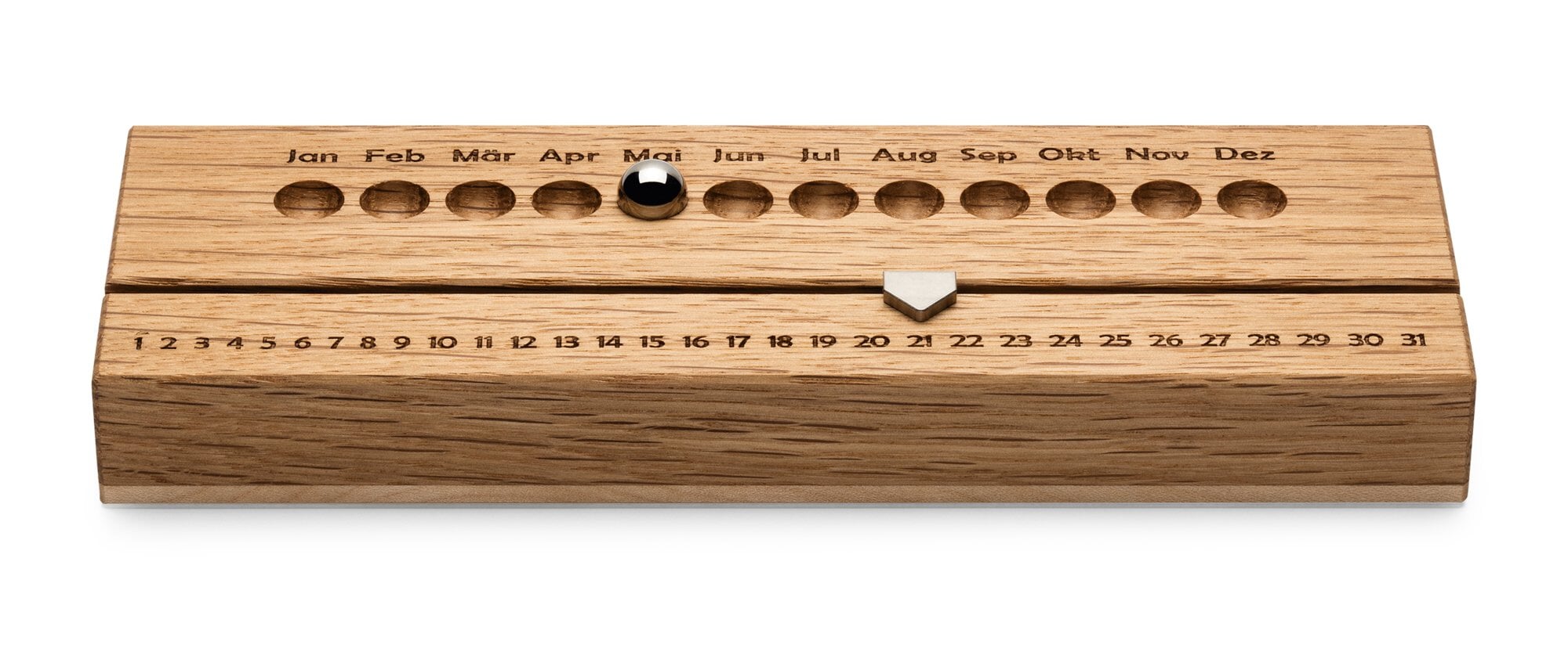 Perpetual calendar oak and maple | Manufactum