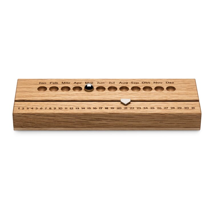Perpetual calendar oak and maple