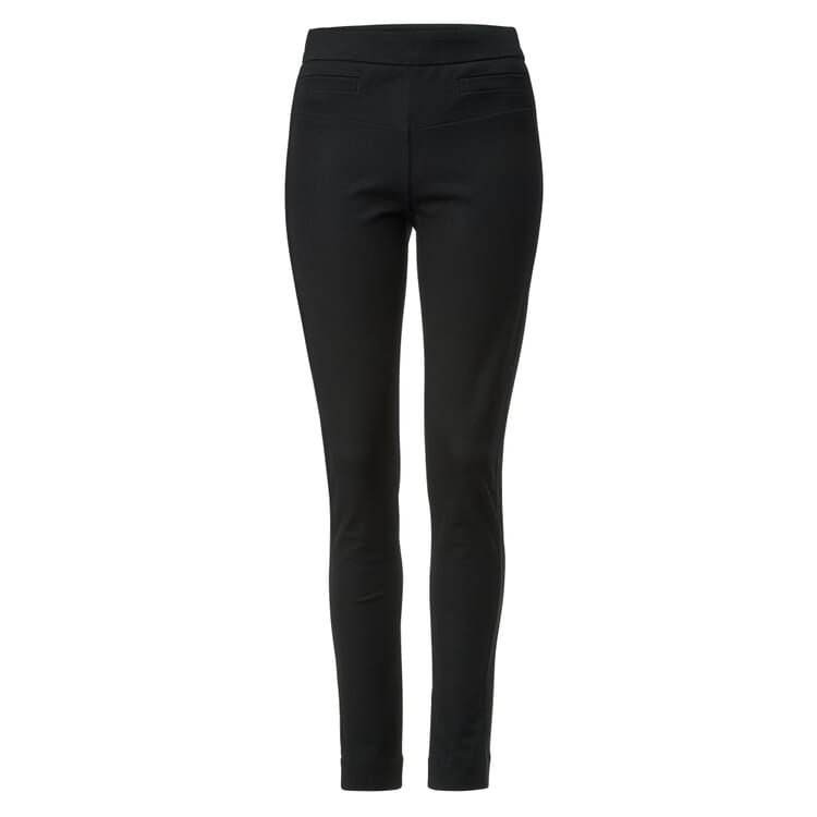 Pantalones slim fit de mujer, Negro