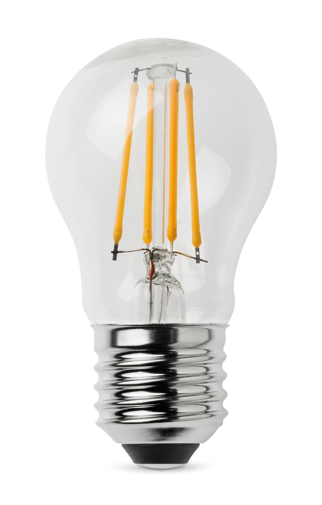 LED filament ball lamp E27, E 27 4,5 W, Clear