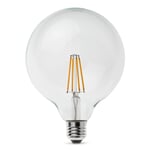 LED-globelampe med glødetråd 125 mm E27 7 W Klar