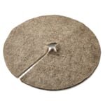 Mulchskive af fåreuldsfilt Stor