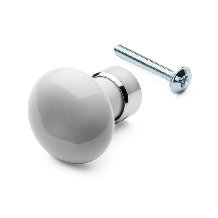 Bouton de meuble en porcelaine rond