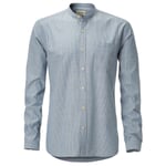 Camisa con cuello alzado Naturaleza azul