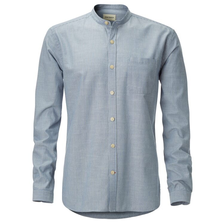 Camisa con cuello alzado, Naturaleza azul