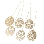 Brass pendant gold plated Set floral motifs