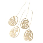 Set of Pendants Made of Gold-Plated Brass Flowers