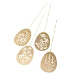 Brass pendant gold plated Set flowers