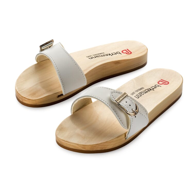 Houten sandaal, Wit