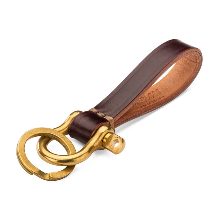 Key Ring Made of Brass and Cordovan Leather by Timeless